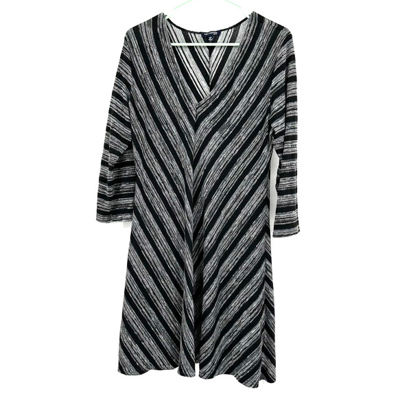 Max Edition size Medium petite‎ mp black white striped long sleeve dress - Picture 1 of 4